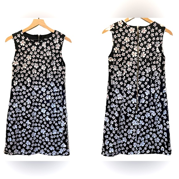 Karl Lagerfeld 3-D Daisy Mini Shift Dress - Picture 1 of 9